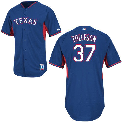 Shawn Tolleson #37 MLB Jersey-Texas Rangers Men's Authentic 2014 Cool Base BP Baseball Jersey